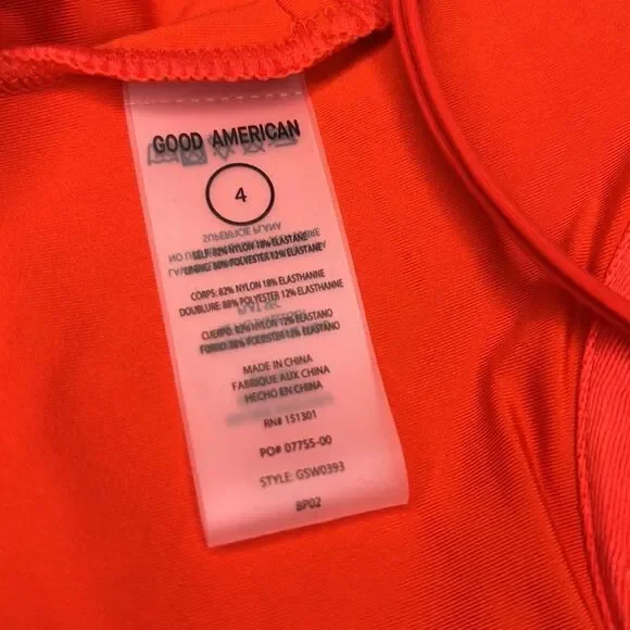 Good American Bright Poppy Red Show Off One Piece Swimsuit Size 4 (XL) - Picture 9 of 11